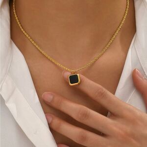 Gold Plated Stainless Steel Pendant Charm Necklace